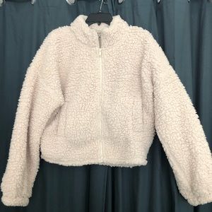 Express Sherpa Zip Jacket - Cream